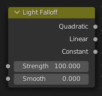 Вузол «Спад Освітлення» -- Light Falloff Node.