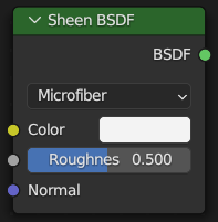 Sheen BSDF node.