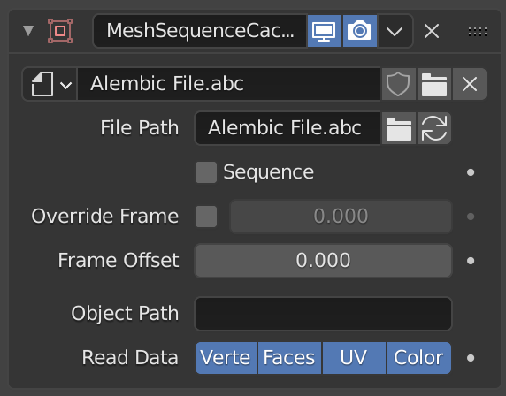  Mesh Sequence Cache Modifier Blender Manual