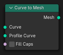 The Curve to Mesh node.