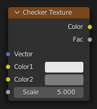 Вузол «Текстура Шахівниці» -- Checker Texture.