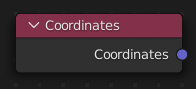 Вузол «Координати» -- Coordinates node.