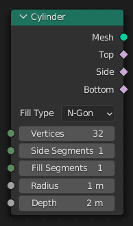 Cylinder node.