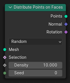 Distribute Points on Faces node.