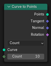Curve to Points node.
